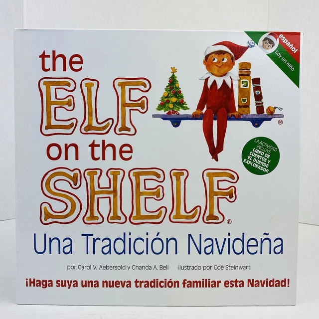 THE ELF ON the Shelf Una Tradicion de Navidad Spanish Boy Blue Eyes NEW