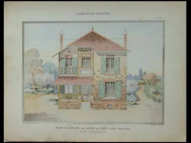 Moret Loing Et Orvanne, Maison - 2 Planches 1914 - Emile Dumant