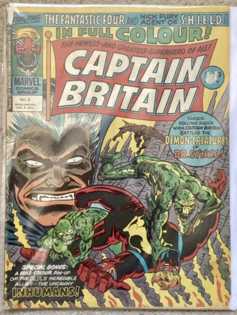 Captain Britain #9 Marvel Uk, Good Condition, 2Nd Psylocke & 1St Monarch Apps