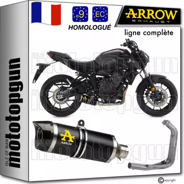 Arrow Ligne Complete Approuve Rc Thunder Noir C Yamaha Mt07 Mt-07 2021 21