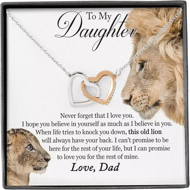 to My Daughter Necklace - Daughter Gifts from Dad - Father Daughter Gifts - Silv