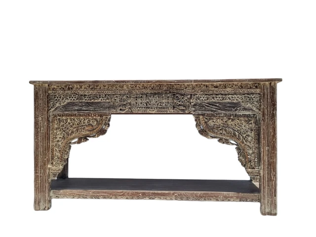 Wooden Vintage Handmade Console Table/ Arch Console Table Home Decor Table