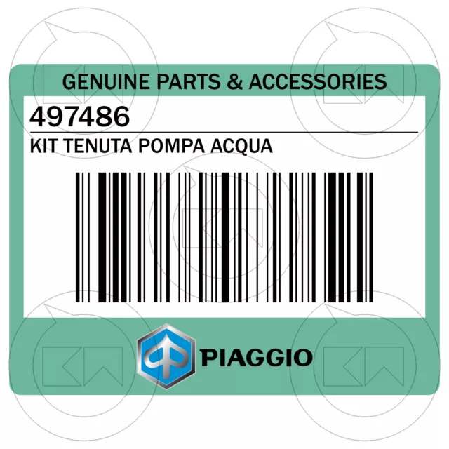 Kit Paraoli Tenuta Pompa Acqua Originale Piaggio Beverly 500 2002 2003 2004 2
