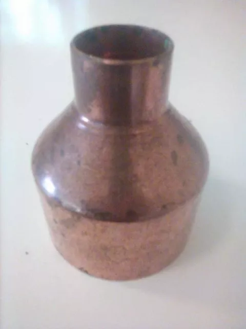 Copper 2.5" x 1" sweat reducing coupling