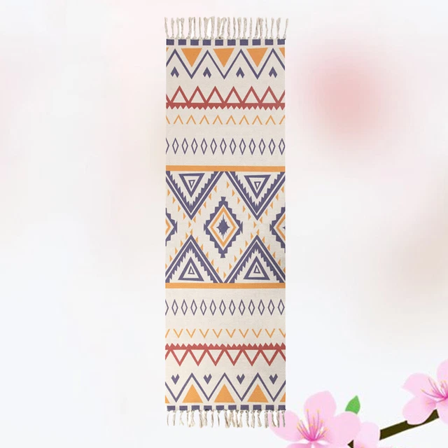 Alfombra boho exterior alfombra tejida sofá alfombra de piso
