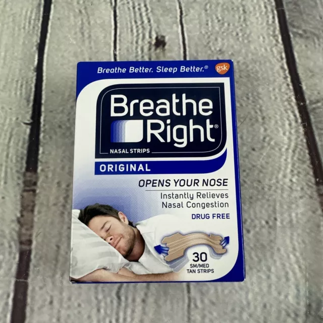 Breathe Right Nasal Strips Original Small Medium Tan Strips 30 Count