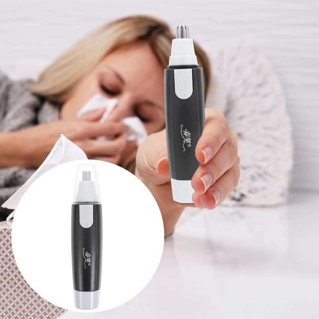 Cortadora de pelo nasal eléctrica impermeable para hombre funciona con batería