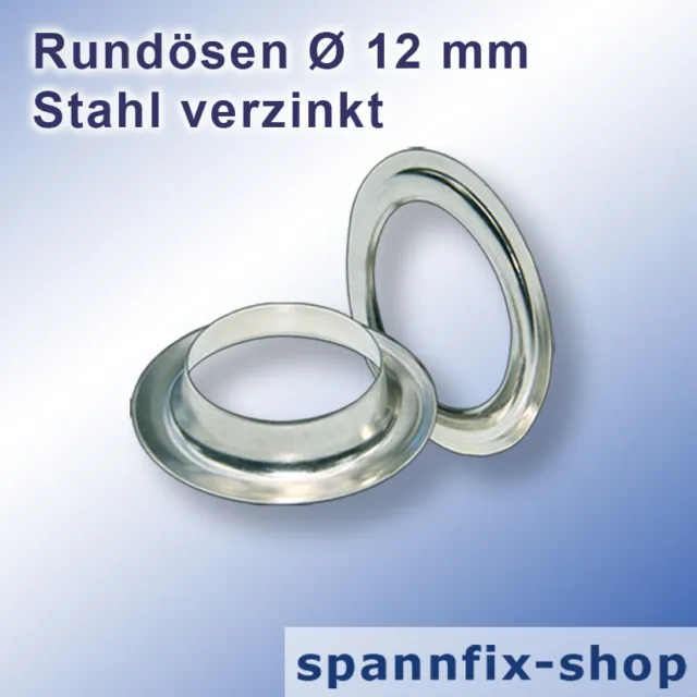 Ojal redondo Ø 12 mm acero galvanizado ojales sello de impacto hierro agujero base perforada