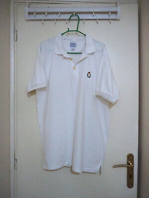 RALPH LAUREN CHAPS white Polo Shirt Size Large / used