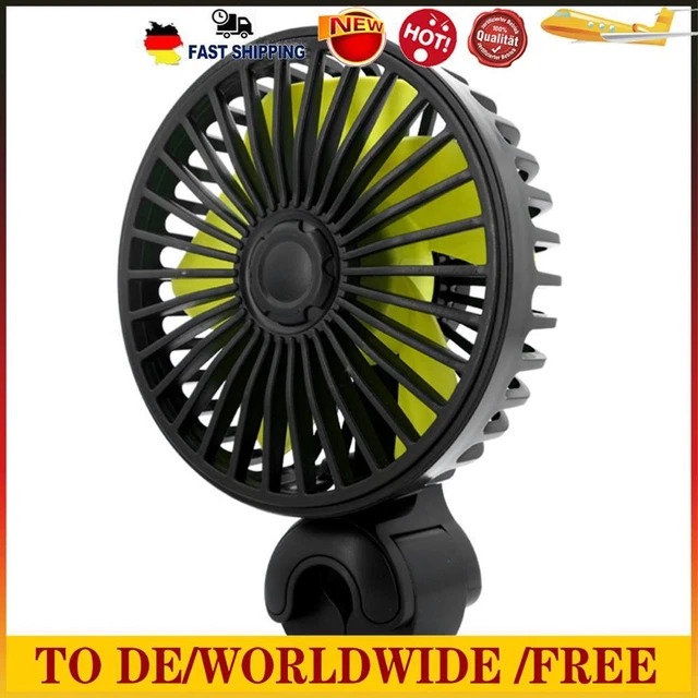Car Summer Circulator Fan Rotating Foldable 3-Speed High Airflow Cooling Fan