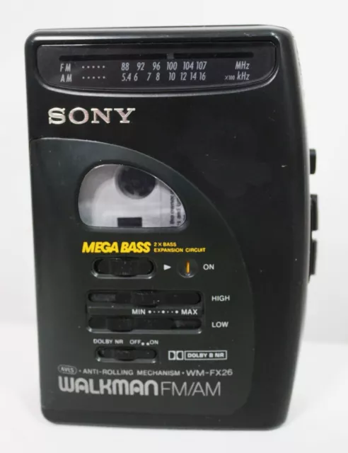 Vintage Sony Walkman WM-FX281 Cassette Tape Am/fm Radio TV Weather