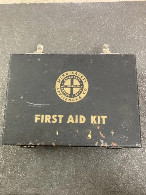 Mine Safety Appliances Co. Pittsburgh First Aid Kit MOSTLY COMPLETE SEE DETAILS