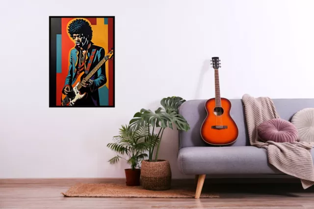 Poster arte da parete chitarra, chitarrista Jimi Hendrix, regalo di compleanno 2