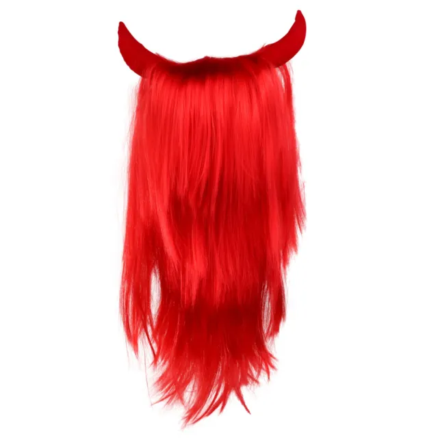 Horn Wig Headgear Devil Costume Wigs Demon Anime Cosplay Aldult