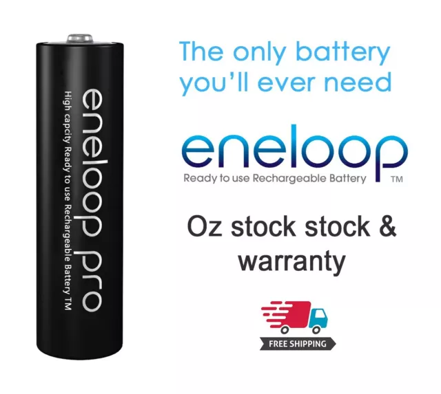 1-100x Panasonic Eneloop rechargeable AA Pro 2550mAh NiMH batteries BULK