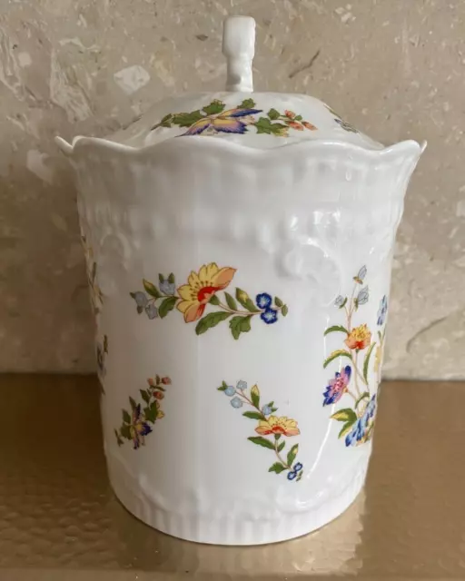 Aynsley "Cottage Garden" Biscuit Barrel/Jar with Lid Fine Bone China 2