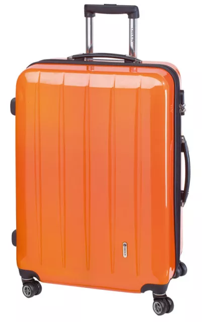 Trolley Boardcase 50 cm Koffer Trolly Handgepäck mit TSA London carbon / orange