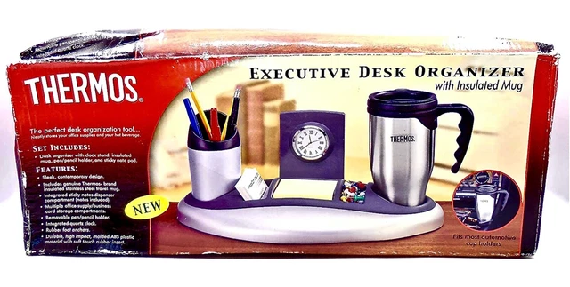 Thermos Executive Desk Organizer with Insulated Mug,plastic 3