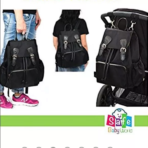 Large Mummy Diaper Backpack Capacity w/ Changing Maternity Nappy Baby Travel Bag