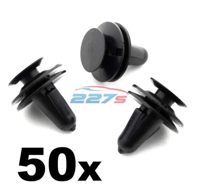 Lot De 10 Clips Pour Panneau De Porte Avant Ford C-Max - Marque VVO - Blanc - Réf. FCP-0559-FO-L30