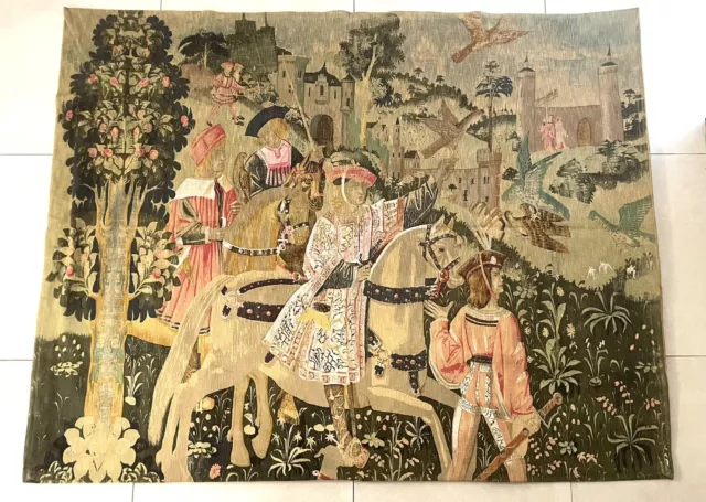 Tapisserie " départ pour la chasse " copie des établissements Artis Flora,