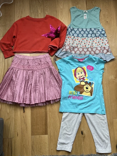 NEXT / MONSOON / MASHA BEAR - Girls Clothes bundle x5- Size 6-8 Years