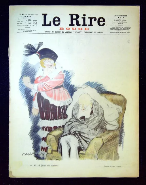 Journal Le RIRE Rouge, édition de guerre N°41 - 28/8/1915