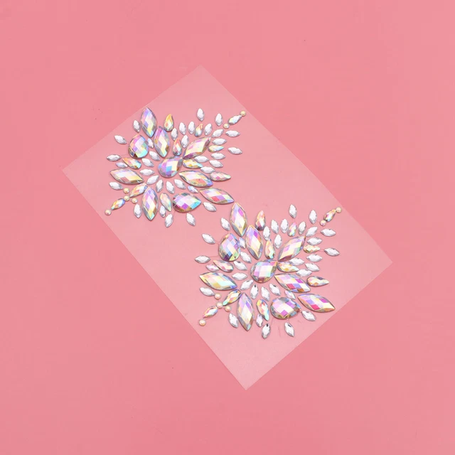 Pegatinas de maquillaje joyería corporal pegatinas corporales joyas para ojos diamantes de imitación