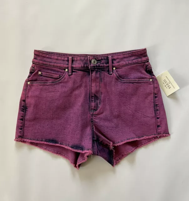 Guess Women’s High Rise Short Pink Stretch Denim Size 27