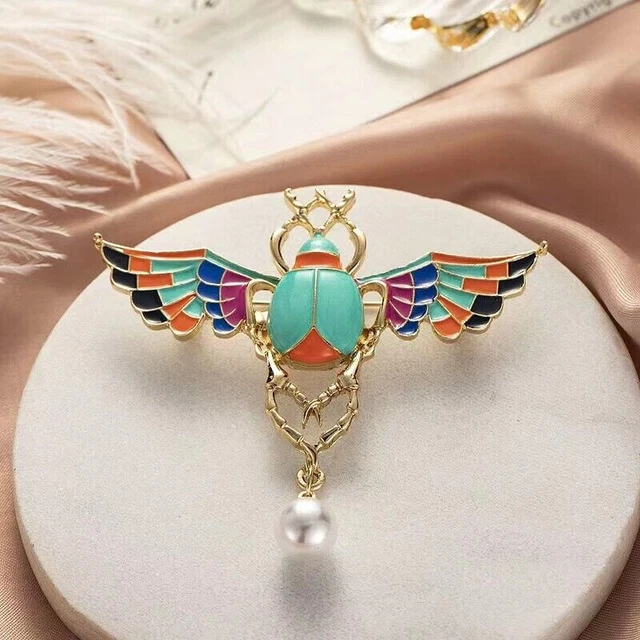 Animal & Insect Brooch Pins - Vintage Style, Colorful Beetle Jewelry For Women