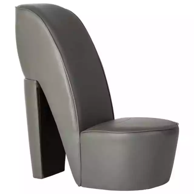 Chaise en forme de chaussure Ã  talon haut Gris Similicuir