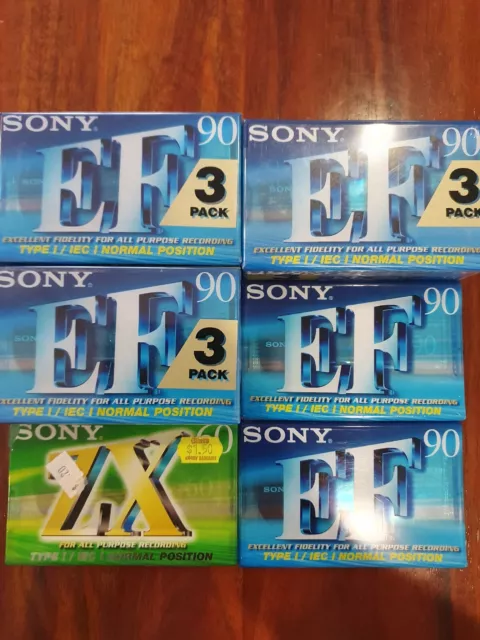 12x Sony EF 90 Blank Cassette Tapes