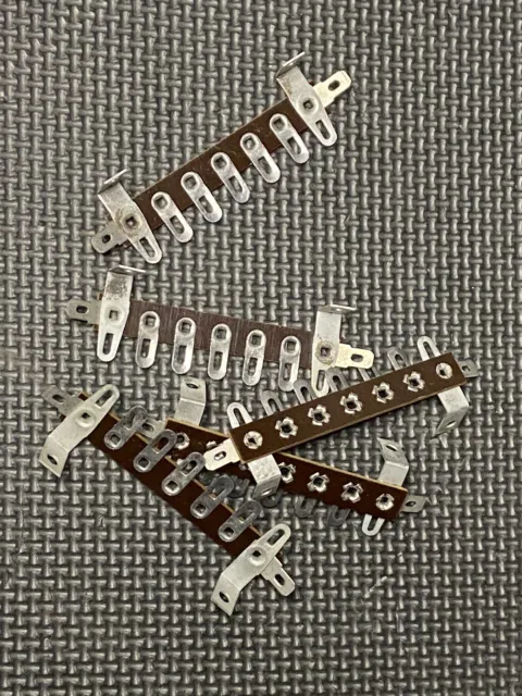 NOS lot 5 pc 7-lug 3" Y-end terminal strips phenolic tag boards wiring eyelets