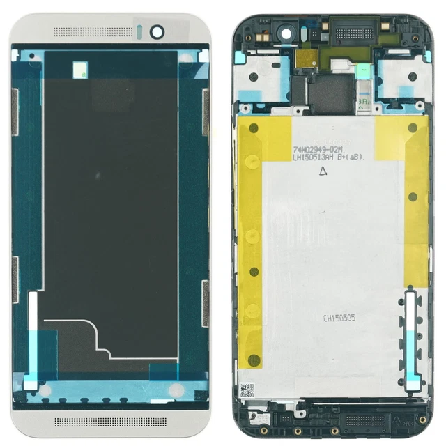 Original HTC One M9 Avant Boîtier Étui Adhésif pour Affichage Argent