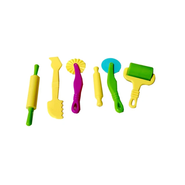 6 piezas varios moldes de plástico de plastilina