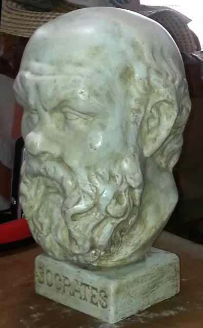 Socrates Greek Philosopher Hermitage Sculpture Head Bust 38cm Made in Sydney