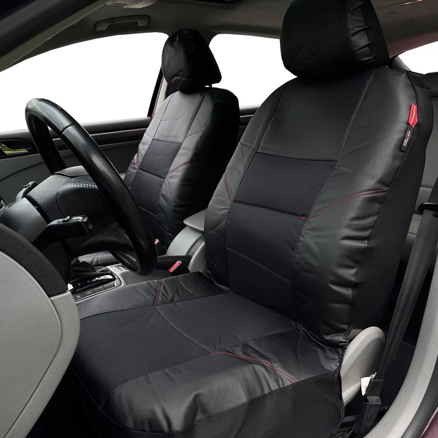 SEAT COVERS FOR LDV T60 Dual Cab UTE 2023 Front Pair Black Leather