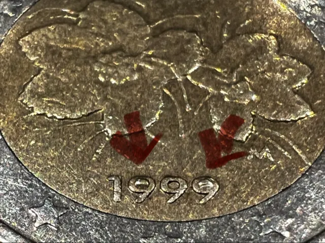 2 Euro Münze Finnland 1999 Moltebeere Fehlprägung  ~ SELTEN