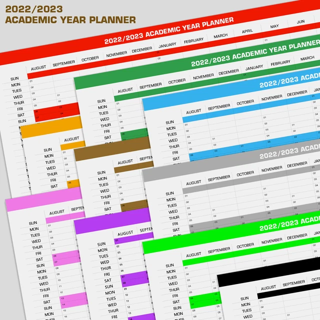 20232024 MIDYEAR CALENDAR Academic Student Uni Wall Planner Chart 14