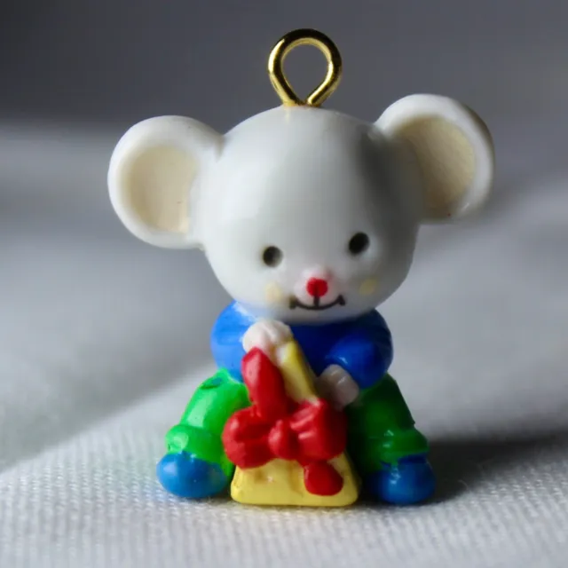 Avon A Merry Little Christmas Miniature Ornament Jolly Mouse w/ Present Gift NIB