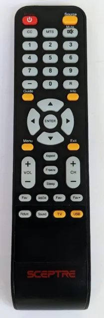 Remote Control for SCEPTRE TV X425BV-FHD3 E195BV-SHDC E165BV-HD X425BV-FHD