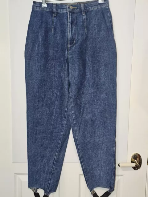 Vintage The La Costa Spa Stirrup Pants Jeans Size 12 Retro 1980s Made in USA