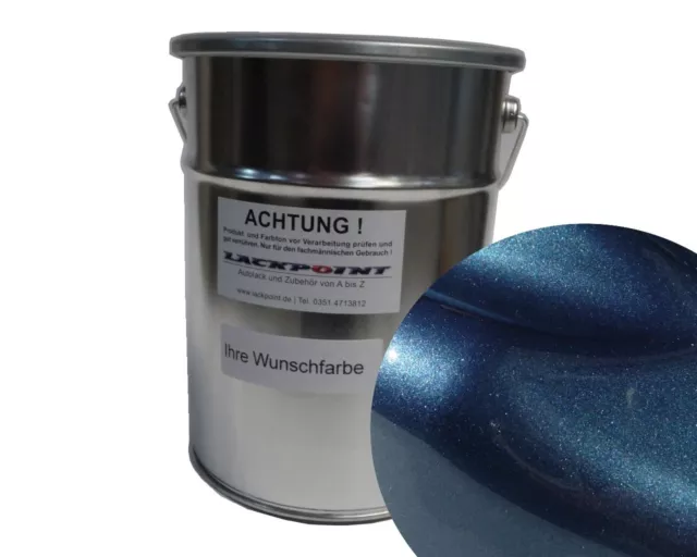 0,5 Litre A Base D'Eau Prêt à Pulvériser VW Audi LA5J Bleu Métallique Peinture