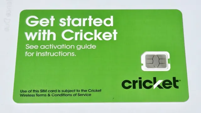Cricket Nano SIM Card For ANDROID PHONES SAMSUNG, MOTOROLA, TCL ALCATEL,