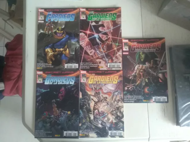 Lot complet Secret Wars les Gardiens de la Galaxie 5/5 panini