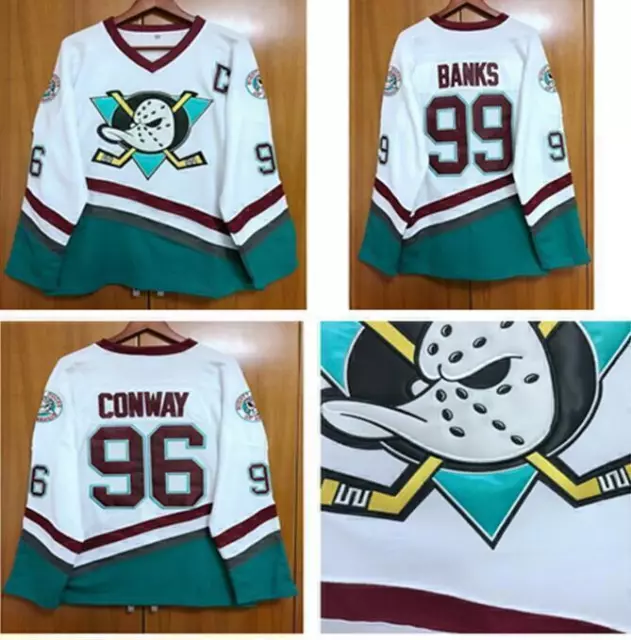 The Mighty Ducks Movie Jersey #99 Charlie Conway #96 Ice Hockey Jersey Gift New