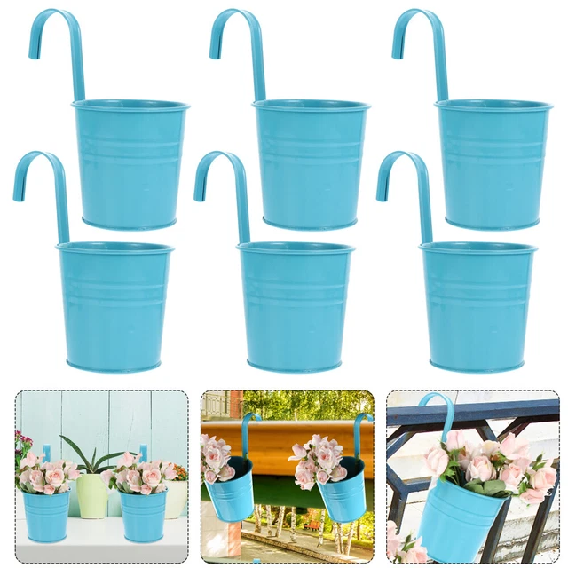 6 PCS Blumentopf Blumenhalter Eimer Bauernblumenkübel Gartendekoration Kaktus