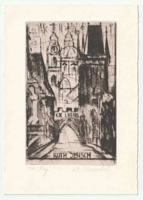 MANCKA KLIMOVICOVA: Exlibris für Ruth Jensch, Prag