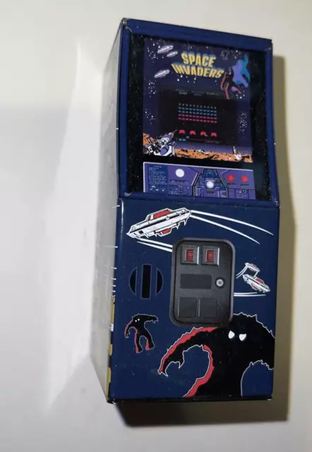 Space Invaders Retro Arcade Cabinet Piggy Bank Tin 5"  Taito Nerd block