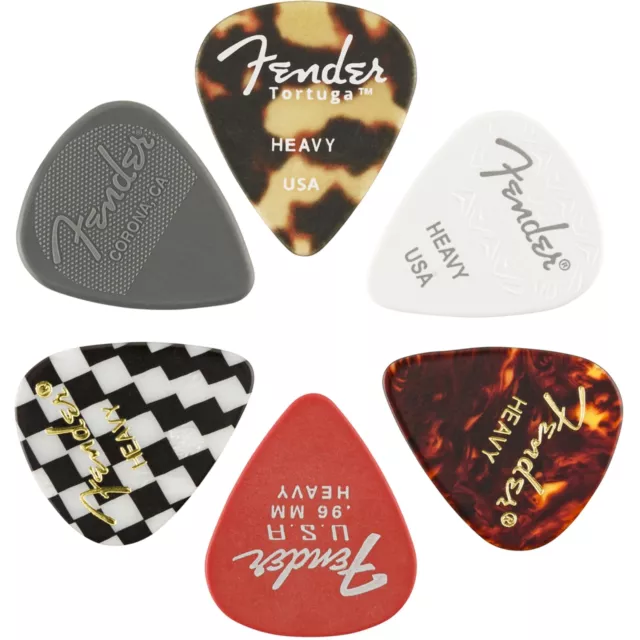 Fender 351 Picks Material Medley Heavy - Plektren Set